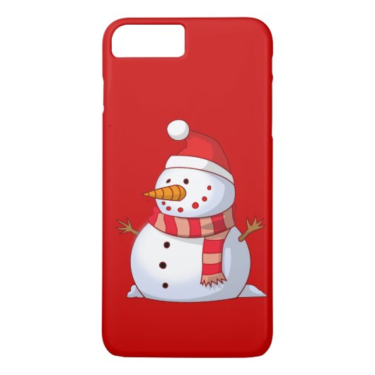Coques Case-Mate iPhone Mignonne bonhomme de neige de Noël (Dos)
