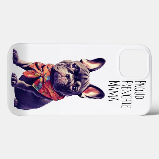 Coques Case-Mate iPhone Mignonne Bulldog français Customisé (Verso (horizontal))