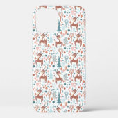 Coques Case-Mate iPhone Mignonne cerf en Forêt Whimsical Noël Motif (Verso)