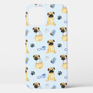 Case-Mate iPhone Case Mignonne Chien Carlin J'aime Maman Bleu
