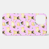 Coques Case-Mate iPhone Mignonne chien Carlin J'aime maman rose (Verso (horizontal))