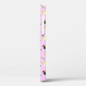 Coques Case-Mate iPhone Mignonne chien Carlin J'aime maman rose (Verso / Gauche)