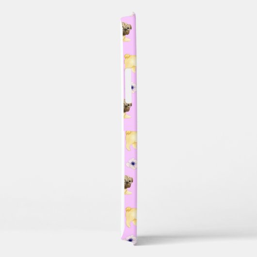 Coques Case-Mate iPhone Mignonne chien Carlin J'aime maman rose (Verso / Droite)