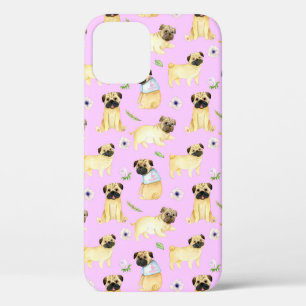 Case-Mate iPhone Case Mignonne chien Carlin J'aime maman rose