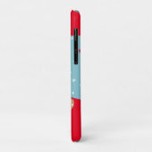 Coques Case-Mate iPhone Mignonne chien de Noël (Dos/Gauche)