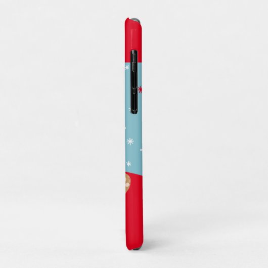 Coques Case-Mate iPhone Mignonne chien de Noël (Dos/Gauche)