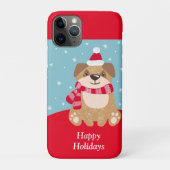 Coques Case-Mate iPhone Mignonne chien de Noël (Dos)