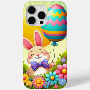 Coque iPhone 15 Pro Max Mignonne, fantastique et coloré lapin de Pâques