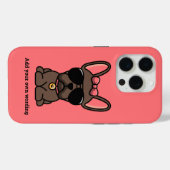 Coques Case-Mate iPhone Mignonne femelle Chien-taureau français Brown (Verso (horizontal))