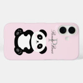 Coques Case-Mate iPhone Mignonne fille bébé Panda Ours Monogramme (Verso (horizontal))