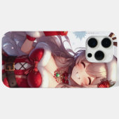 Coques Case-Mate iPhone mignonne fille de Noël anime (Verso (horizontal))