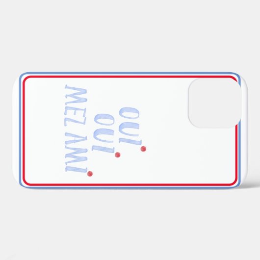 Coques Case-Mate iPhone Mignonne French Oui Oui Oui Mes amis (Verso (horizontal))