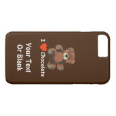 Coques Case-Mate iPhone Mignonne I Coeur (Amour) Chocolat Teddy Ours (Dos (Horizontal))