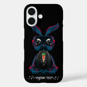 Coques iPhone 16 Mignonne lapin aux yeux de lumière dans Yoga Pose 