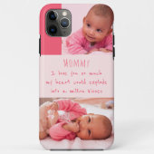Coques Case-Mate iPhone Mignonne Maman Poème avec 2 Bébé Fille Photos Rose (Dos)