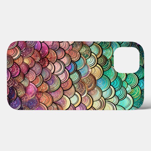 Coques Case-Mate iPhone Mignonne Parties scintillant Sirène échelles vert  (Verso (horizontal))