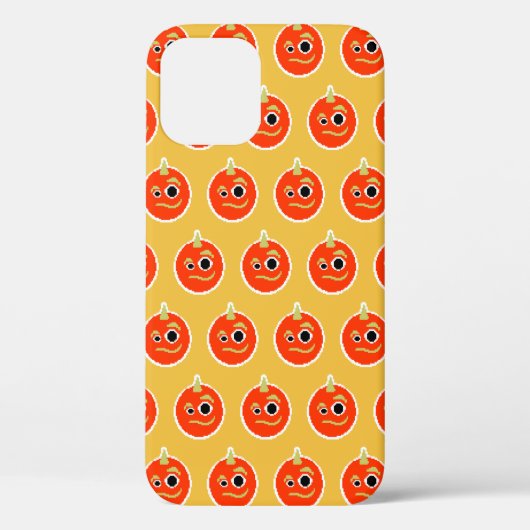 Coques Case-Mate iPhone Mignonne pixellisé monstre orangé face lancer orei (Verso)