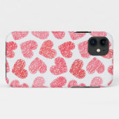 Coques Case-Mate iPhone Mignonne Rouge Doodled Heart Valentine's Day Motif (Dos (Horizontal))