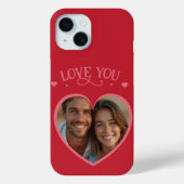 Coques Case-Mate iPhone Mignonne Saint Valentin 'LOVE YOU' & Custom Photo (Verso)