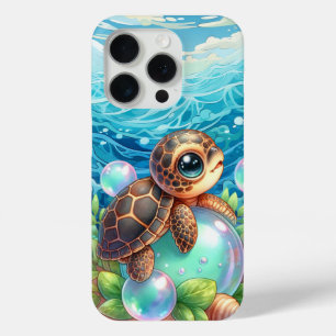 Coque iPhone 15 Pro Mignonne tortue de mer