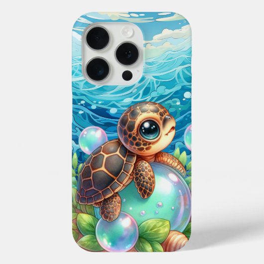 Coques Case-Mate iPhone Mignonne tortue de mer (Verso)