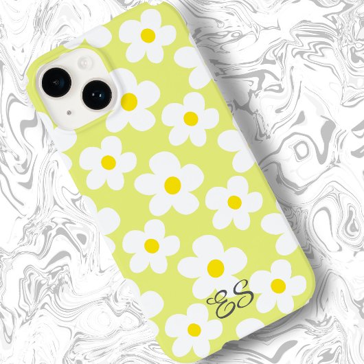 Coques Case-Mate iPhone Mignonnes marguerites rétro sur poutres girly flor