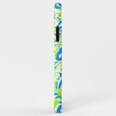 Coques Case-Mate iPhone Mignons bleu vert mélangé motifs floraux (Dos/Droite)