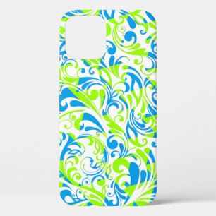 Case-Mate iPhone Case Mignons bleu vert mélangé motifs floraux
