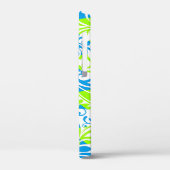 Coques Case-Mate iPhone Mignons bleu vert mélangé motifs floraux (Verso / Gauche)