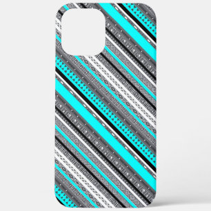 Case-Mate iPhone Case Mignons motifs aztèques gris aqua