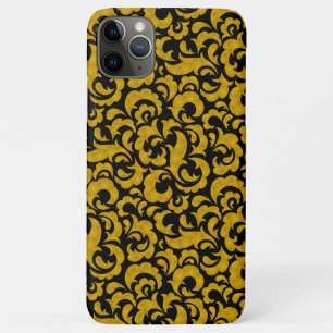 Case-Mate iPhone Case Mignons motifs floraux sans couture noirs et dorés