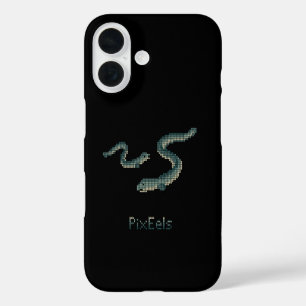Coques iPhone 16 Mignons "PixEels" Anguilles Pixelisées Graphique