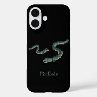 Coques iPhone 16 Mignons "PixEels" Anguilles Pixelisées Graphique