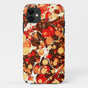 Case-Mate iPhone Case Mignons rouge brun orange pierres abstraites