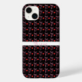 Coques Case-Mate iPhone Mignons rubans roses romantiques et cœurs rouges, (Verso)