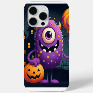 Coque iPhone 15 Pro Max Mignons, violet ruse ou le monstre qui traite