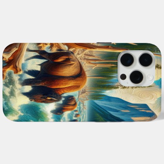 Coques Case-Mate iPhone Migration de bisons majestueux (Verso (horizontal))