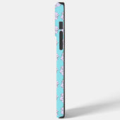Coques Case-Mate iPhone Mikitiez bleu minuscule motif de fleurs blanches (Verso / Gauche)