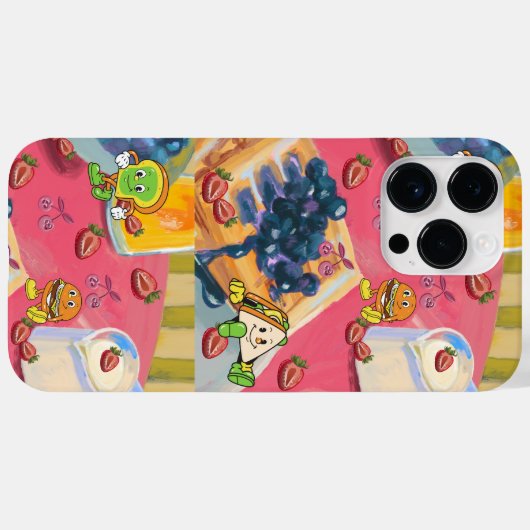 Coques Case-Mate iPhone Mikitiez fraise yogert usaflag burger fruit (Verso (horizontal))