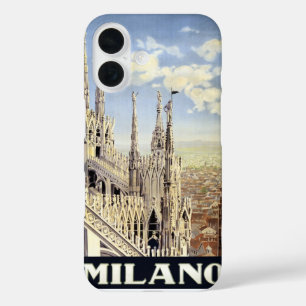 Coques iPhone 16 Milano Italie Cathédrale gothique Duomo Vintage vo