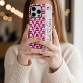 Coques Case-Mate iPhone Milieu de siècle Arcs Géométriques Rose & Prune Pe