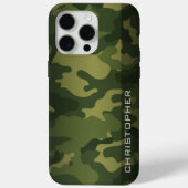 Coques Case-Mate iPhone Militaire Camo Motif Vert avec nom (Verso)