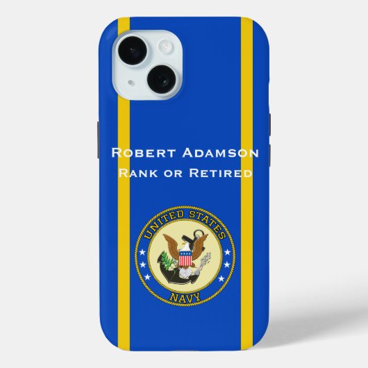 Coques Case-Mate iPhone Military Navy Defense emblem personalize (Verso)