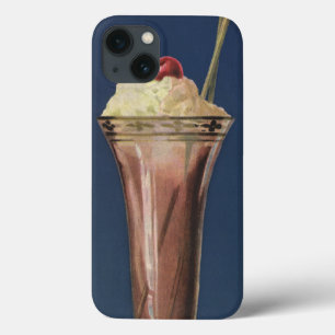 Case-Mate iPhone Case Milk-shake à la glace vintage, crème fouettée et c