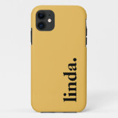 Coques Case-Mate iPhone Mimosa Jaune Couleur Solide Nom Élégant (Dos)