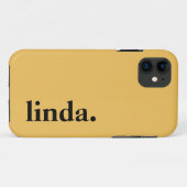 Coques Case-Mate iPhone Mimosa Jaune Couleur Solide Nom Élégant (Dos (Horizontal))