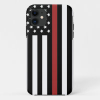 Mince Red Line USA Drapeau Pompier Service d'incen