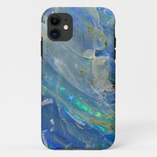 Coques Pour iPhone Mineraloid opale bleu 2