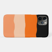 Coques Case-Mate iPhone Mini-bandes orange et noir ondulé (Dos (Horizontal))