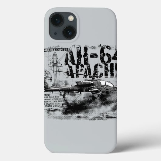 Coques Case-Mate iPhone Mini boîtier Apache iPad AH-64 (Verso)